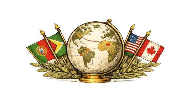 A globe representing the worldwide diaspora