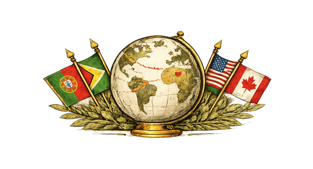 A globe representing the worldwide diaspora